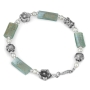 Sterling Silver Bracelet with Roman Glass and White Pearls - 2