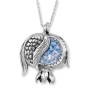 Sterling Silver and Roman Glass Inverted Open Pomegranate Necklace - 2