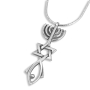 Rafael Jewelry Classic Grafted-In Messianic Seal Pendant, 925 Sterling Silver  - 1
