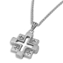 Rafael Jewelry Sterling Silver Cut Out Jerusalem Cross Necklace - 2