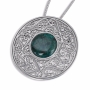 Rafael Jewelry 925 Sterling Silver Circular Filigree Necklace with Eilat Stone - 1