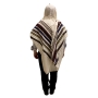 Handwoven Multi-Color Striped Non-Slip Prayer Shawl Set - Rikmat Elimelech - 4