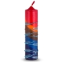 Red, Orange and Blue Havdalah Pillar Candle - 1