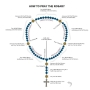 Holyland Rosary Blue Crystal Beaded Rosary With Latin Cross and Jerusalem Cross - 3