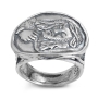 925 Sterling Silver Horizontal Jesus Christ Cameo Ring - 2