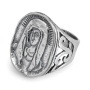 925 Sterling Silver Blessed Virgin Mary Cameo Ring - 1