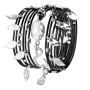 SEA Smadar Eliasaf Black Leather Wrap-Around Bracelet - 1