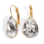 SEA Smadar Eliasaf Gold-Plated "Date Night" Teardrop Earrings with Clear Crystal - 1