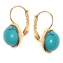 SEA Smadar Eliasaf Gold-Plated Drop Earrings with Turquoise - 1