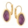 SEA Smadar Eliasaf Gold-Plated Earrings with Amethyst - 1