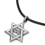 Sterling Silver Shema Yisrael Star of David Necklace with Micro-Inscribed Book of Psalms - 2
