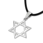 Traditional Sterling Silver Star of David Necklace - 1