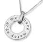 Sterling Silver Disk Necklace with “Have Mercy upon Me” Inscription-Psalm 51:1 - 1
