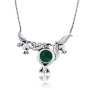 Silver Pomegranate Necklace with Eilat Stone - 2