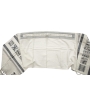 Yair Emanuel Embroidered Prayer Shawl (Tallit) Set With Silver Square Patterns - 3