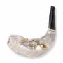 925 Sterling Silver-Plated Grafted-In Classical Ram’s Horn with Gold Highlights - 1