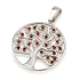 Sterling Silver Tree of Life Pendant with Crystals (Choice of Colors) - 4
