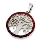 Tree of Life Pendant with Multicolored Crystals - 5