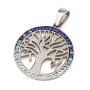 Tree of Life Pendant with Multicolored Crystals - 2
