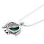 Rafael Jewelry Sterling Silver and Eilat Stone Inverted Open Pomegranate Necklace - 2