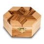 Olive Wood Handmade Star of David Jewelry Box - 1