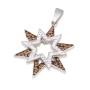 925 Sterling Silver Star of Bethlehem Pendant with Zircon Stones (Choice of Color) - 3