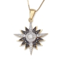 Star of Bethlehem 14K Yellow Gold Necklace Pendant with Diamonds - 1