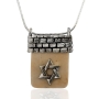 Jerusalem Stone and Sterling Silver Necklace - Star of David - 1