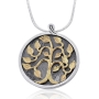 Rafael Jewelry Sterling Silver and 9K Gold Circle Tree of Life Necklace - 1