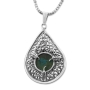 925 Sterling Silver Teardrop Necklace with Eilat Stone - 1
