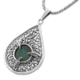 925 Sterling Silver Teardrop Necklace with Eilat Stone - 2