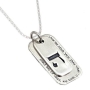 Sterling Silver Dog Tags Necklace with Traveler's Psalm Verses - Psalm 121 - 1
