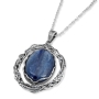 Sterling Silver Hamsa Necklace Set With Kyanite Stone - 3