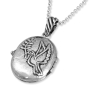 Sterling Silver Jerusalem Nano Bible Necklace With Dove of Peace Design - 1