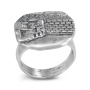 Sterling Silver Men's Ring Featuring Western Wall Motif - 1