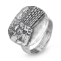 Sterling Silver Men's Ring Featuring Western Wall Motif - 2