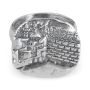 Sterling Silver Men's Ring Featuring Western Wall Motif - 3