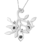 Sterling Silver Hebrew/English Customizable Family Tree Necklace - 2