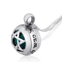 Sterling Silver Star of David Necklace with Turquoise Stone - 3
