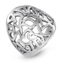 Sterling Silver Stylistic Shema Yisrael Ring - 2