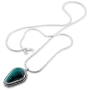 Rafael Jewelry Sterling Silver Teardrop Necklace with Eilat Stone - 2