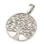 Sterling Silver Tree of Life Pendant with Crystals (Choice of Colors) - 1