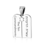 Marina Jewelry Ten Commandments 925 Sterling Silver Necklace - 2