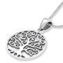 Sterling Silver Women's Pendant Necklace With Ornate Tree of Life Design - 2