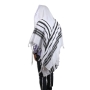 Talitnia Hadar Wool Blend Traditional Tallit Prayer Shawl (Black) - 2