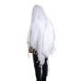 Talitnia Hadar Wool Blend Traditional Tallit Prayer Shawl (White) - 2