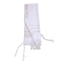 Talitnia Acrylic Wool Traditional Tallit Prayer Shawl (White and Gold Stripes) - 3