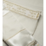 Talitnia Or Wool Blend Tallit Prayer Shawl (White and Gold) - 3