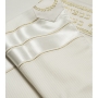Talitnia Or Wool Blend Tallit Prayer Shawl (White and Gold) - 1