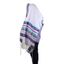 Talitnia Wool Tallit Prayer Shawl with Jerusalem Design (Blue) - 4